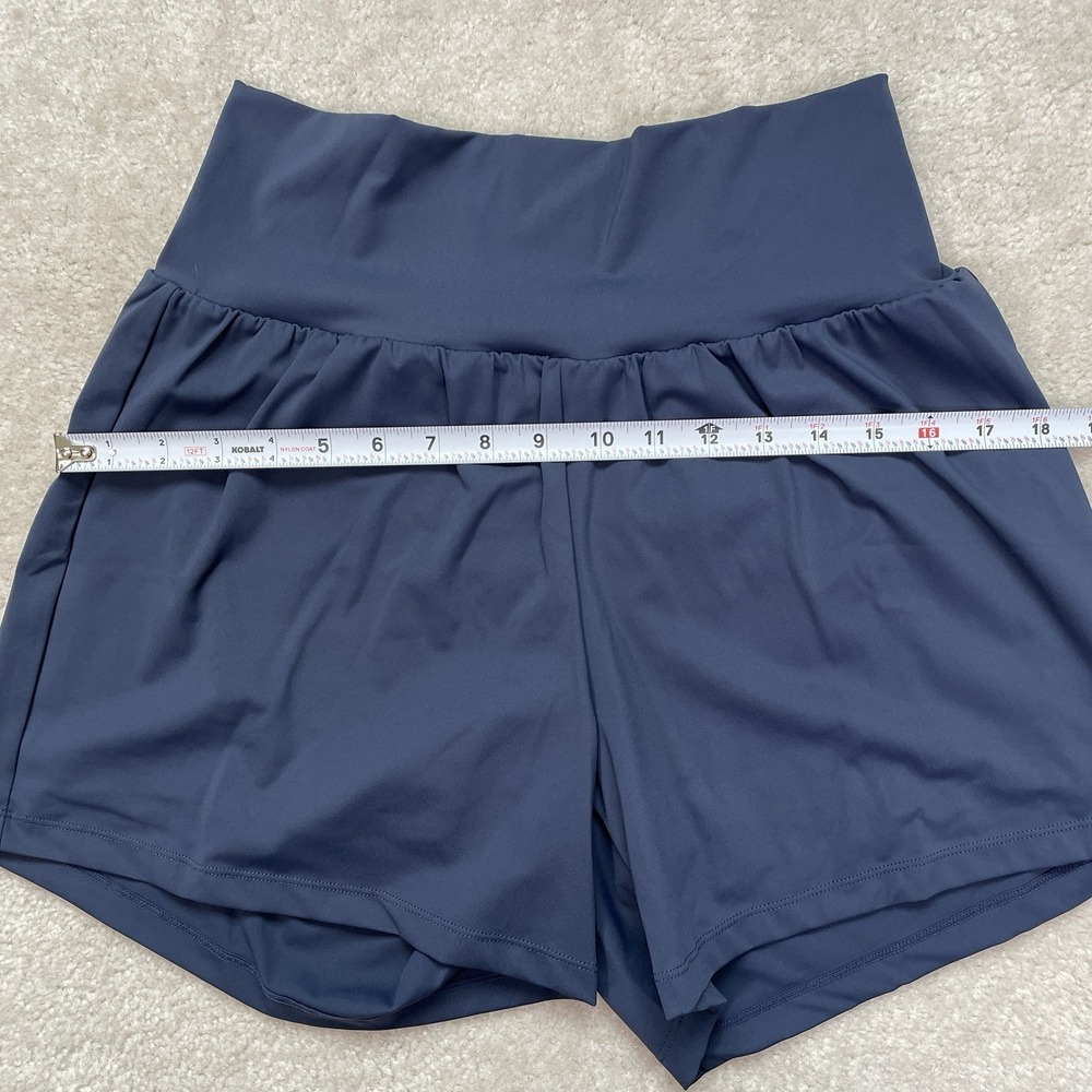 Halara Softlyzero Airy Shorts Womens Large Navy Super High Waisted 2-in-1 Yoga - Picture 3 of 13